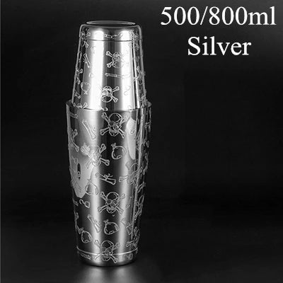 Stainless Steel Cocktail Boston Bar Shaker: 2-piece Set: 18oz Unweighted & 28oz TechVisio