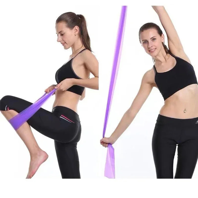 Elastic Fitness Bands Resistance Bands Elastic Fitness Tapes Yoga Pilates Crossfit Stretching Muscular Work Out Equipment TechVisio
