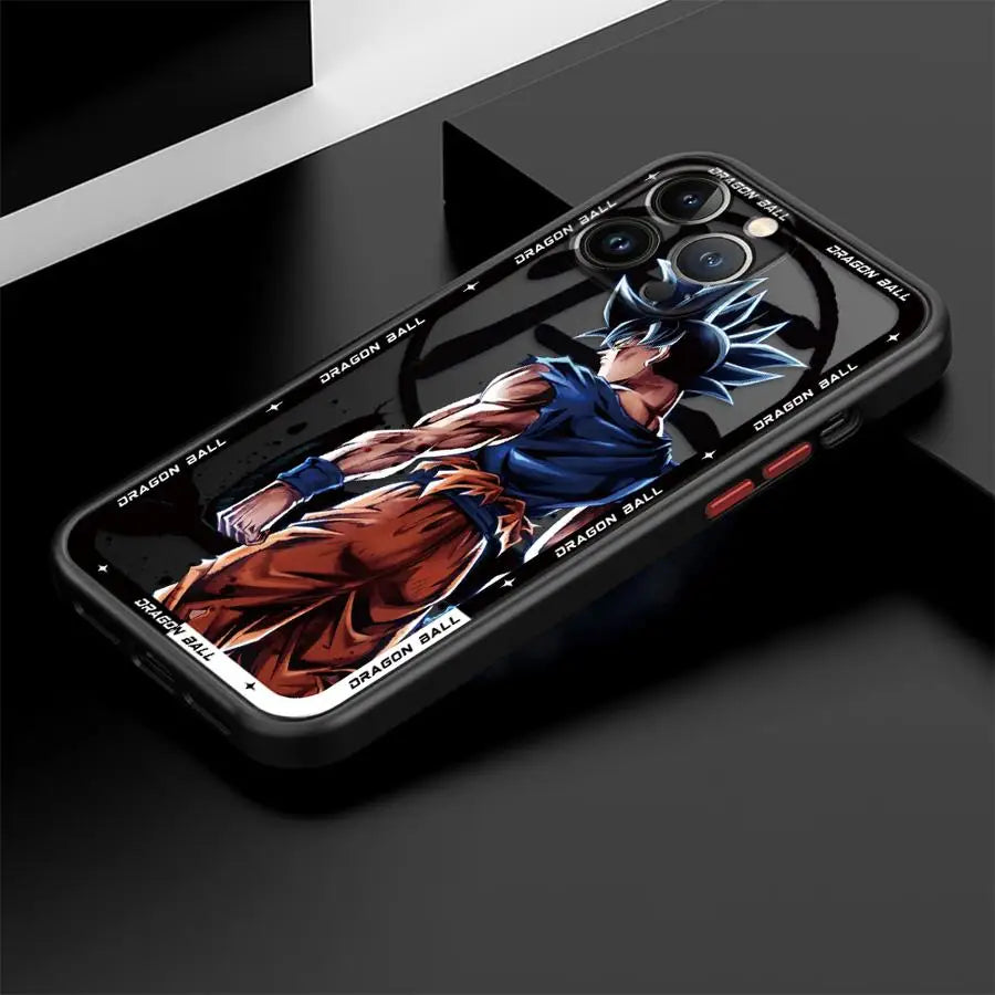 Soft Edge Case for iPhone 13 Mini 11 11 Plus 16 12 15 Pro MAX 14 XS 8 7 SE XR 16 Plus 12Pro 14Pro Hot Blooded Anime Goku TechVisio