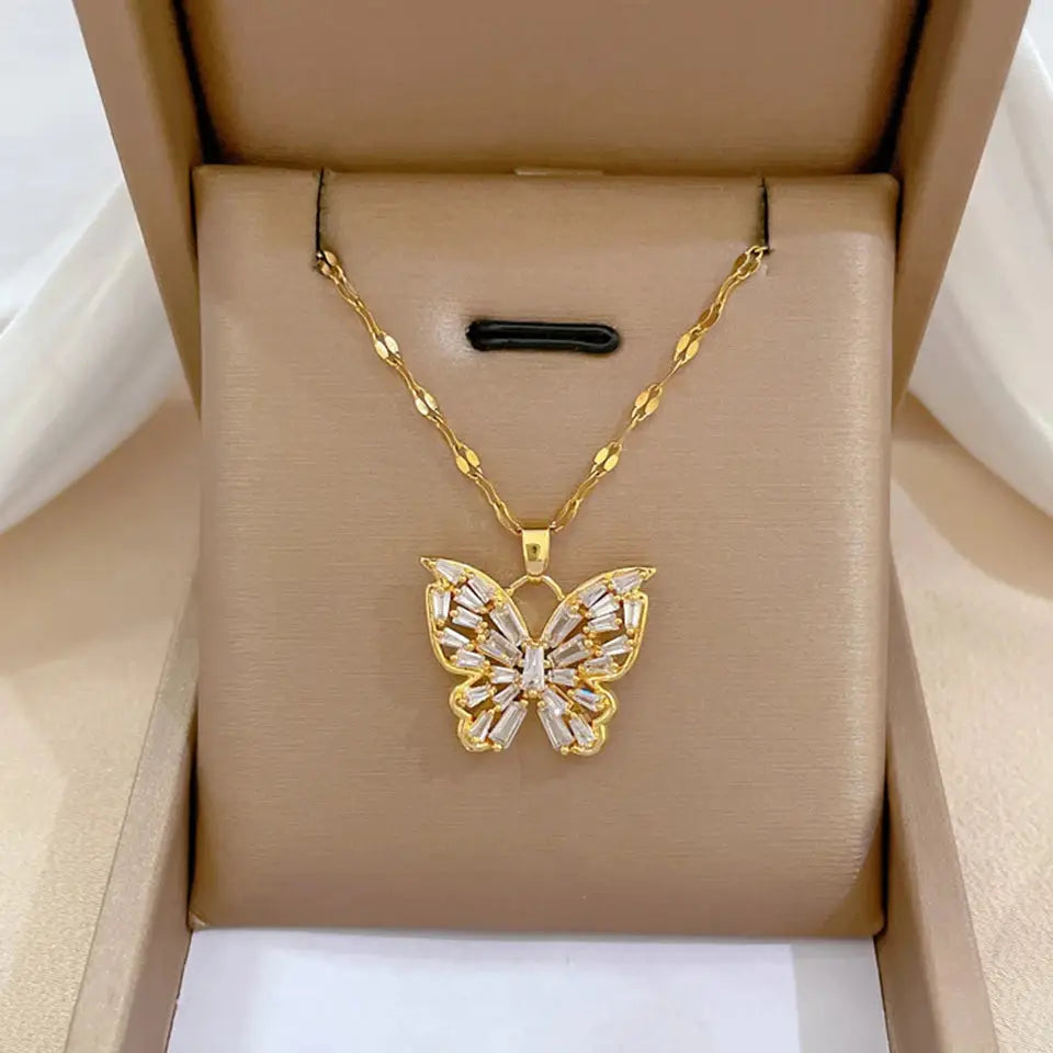 Collier  Zircon Doré ZAKOL