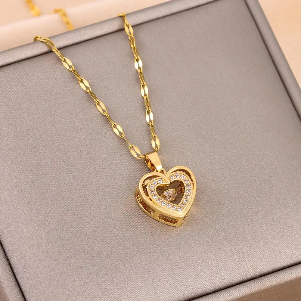 Collier  Zircon Doré ZAKOL