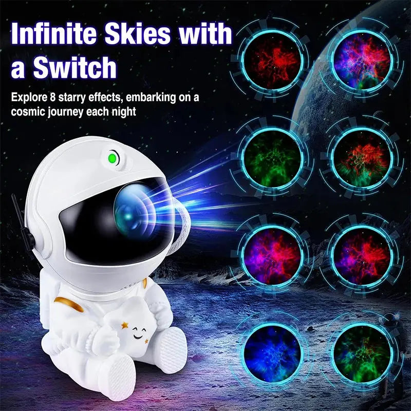 Veilleuse Astronaute Galaxie – Projecteur Étoiles LED TechVisio