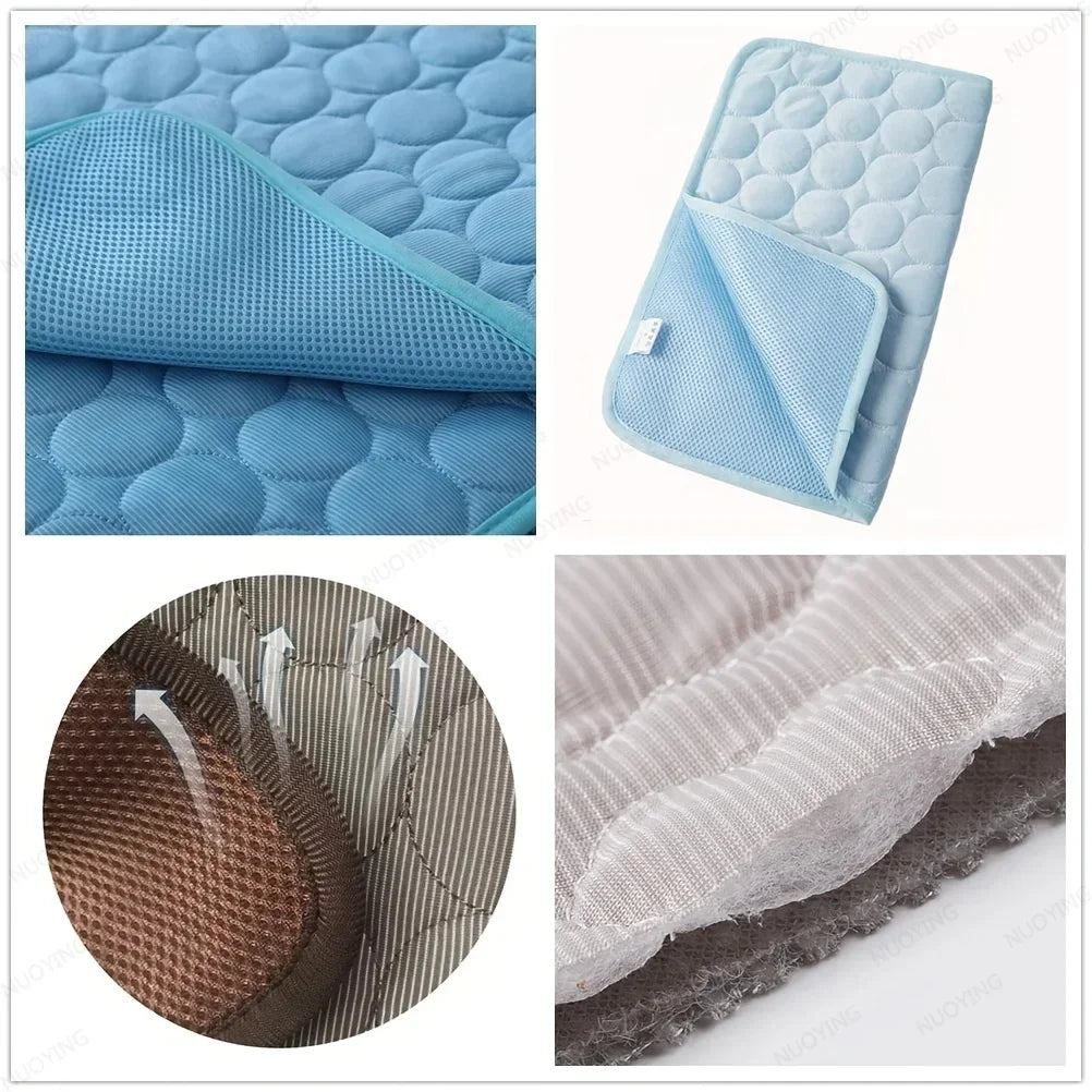 Extra Large Size Summer Pet Cooling Mat, Durable Ice Pad & Breathable Cool Bed, Comfortable Cool Blanket for Small Large Dogs Cats, Practical Pet Supplies for Home Sofa TechVisio