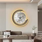Horloge Murale LED Lune & Terre Acrylique Silencieuse – 40cm ou 50cm TechVisio