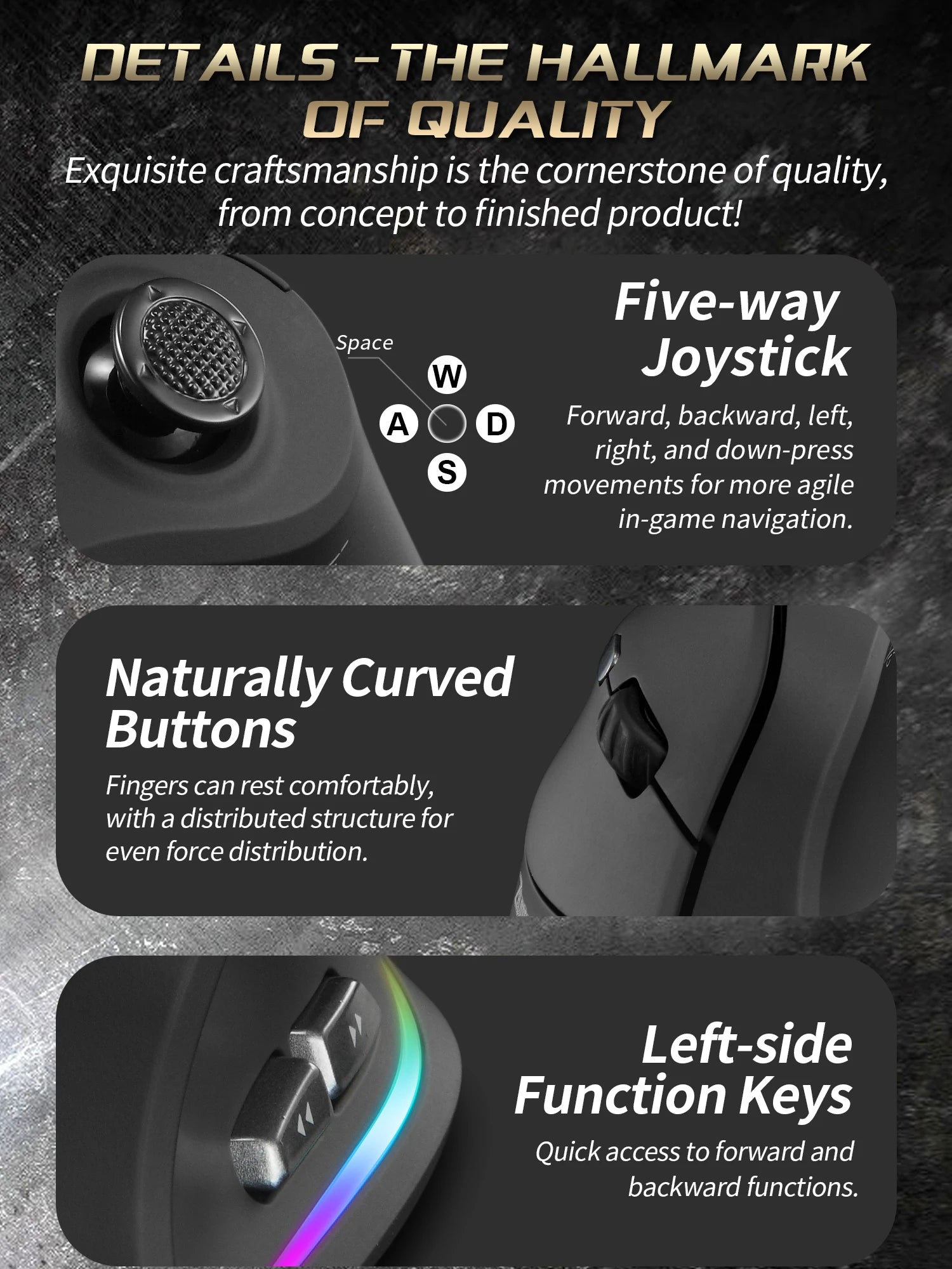 Zelotes F18 – 24000 DPI Bluetooth Wireless Vertical Mouse