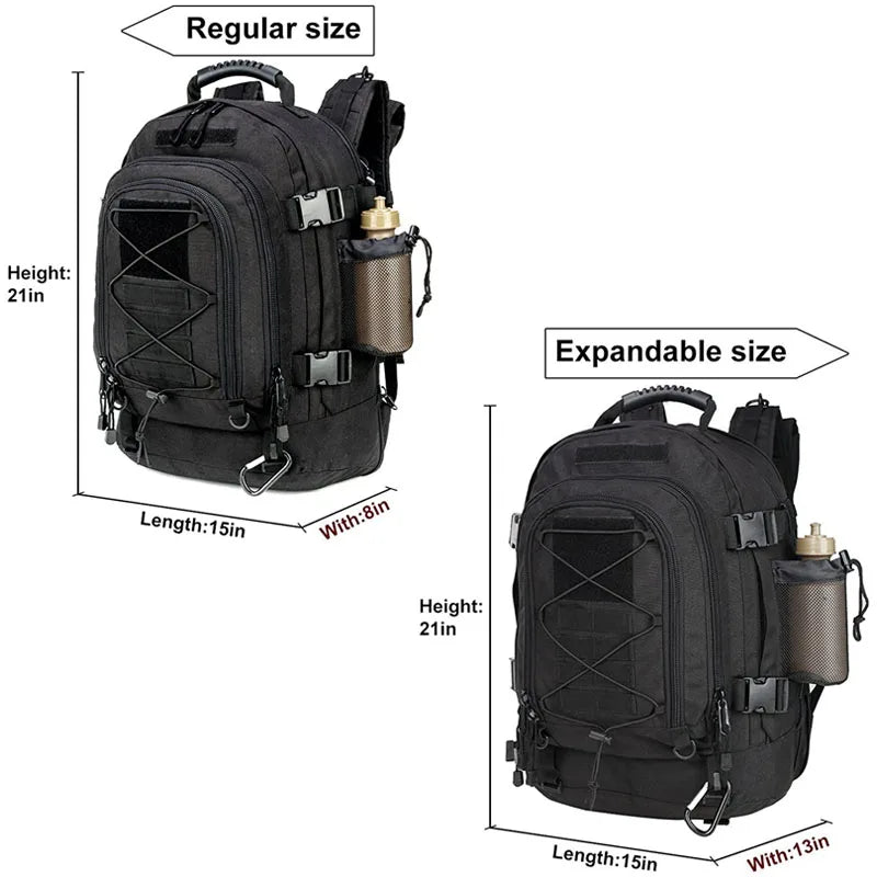 60L Military Tactical Backpack Army Molle Assault Rucksack Outdoor Travel Hiking Rucksacks Camping Hunting mochila hombre TechVisio