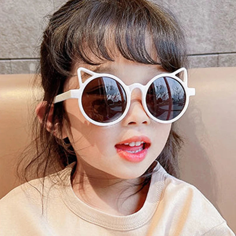 Girls Boys Cute Animal Cartoon Ears Sunglasses Outdoor Sun Protection Children Lovely Vintage Sunglasses Protection Classic Kids TechVisio