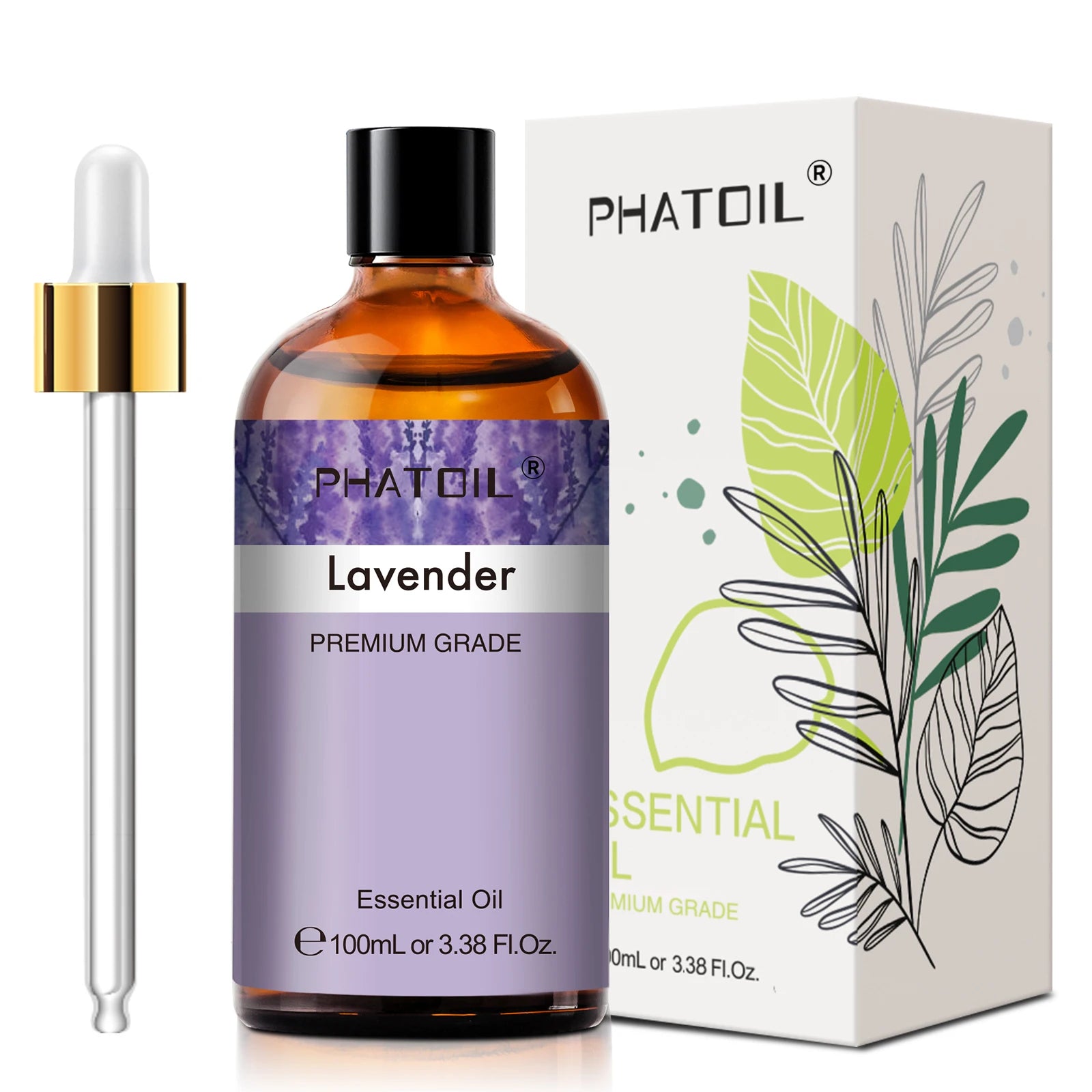 PHATOIL 100ml Pure Natural Essential Oils For Diffuser Candle Making Lavender Jasmine Vanilla Eucalyptus Aroma Essential Oil TechVisio