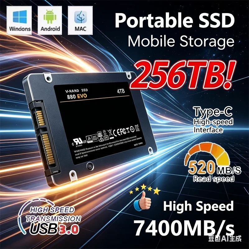 SSD Interne 2.5" SATA III – 500Go à 4To, Slim 7mm, PC/Laptop/PS4/PS5