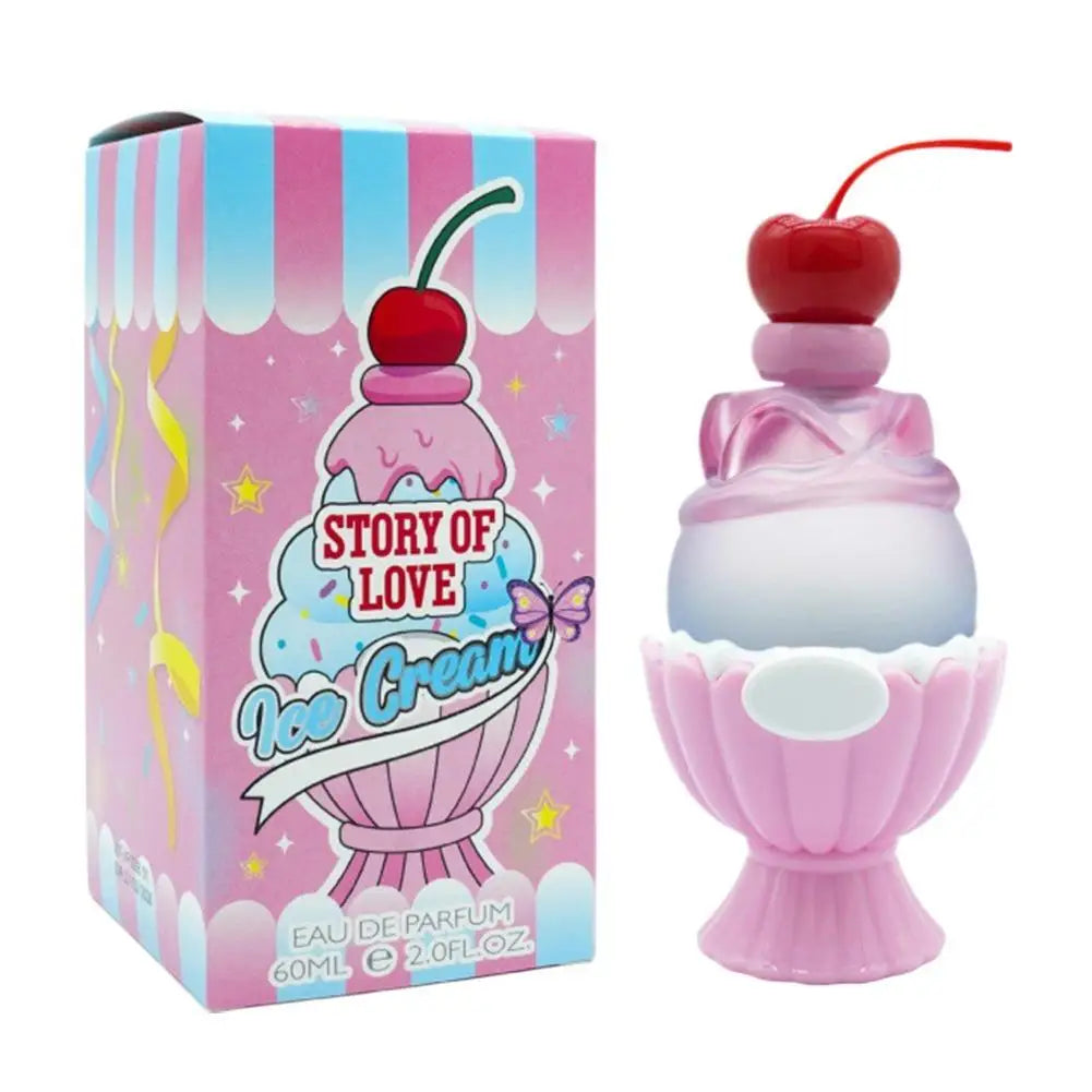 Story Of Love Cherry Ice Cream Perfume - Long-lasting Fragrance Unique Ice Cream Flavor - Middle Eastern Women's Eau De Toilette TechVisio