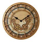 Retro Industrial Roman Wall Clock Gear Rotation Clock Living Room Decorative Wall Clock Stylish Silent Wall Clock Quartz Clock TechVisio