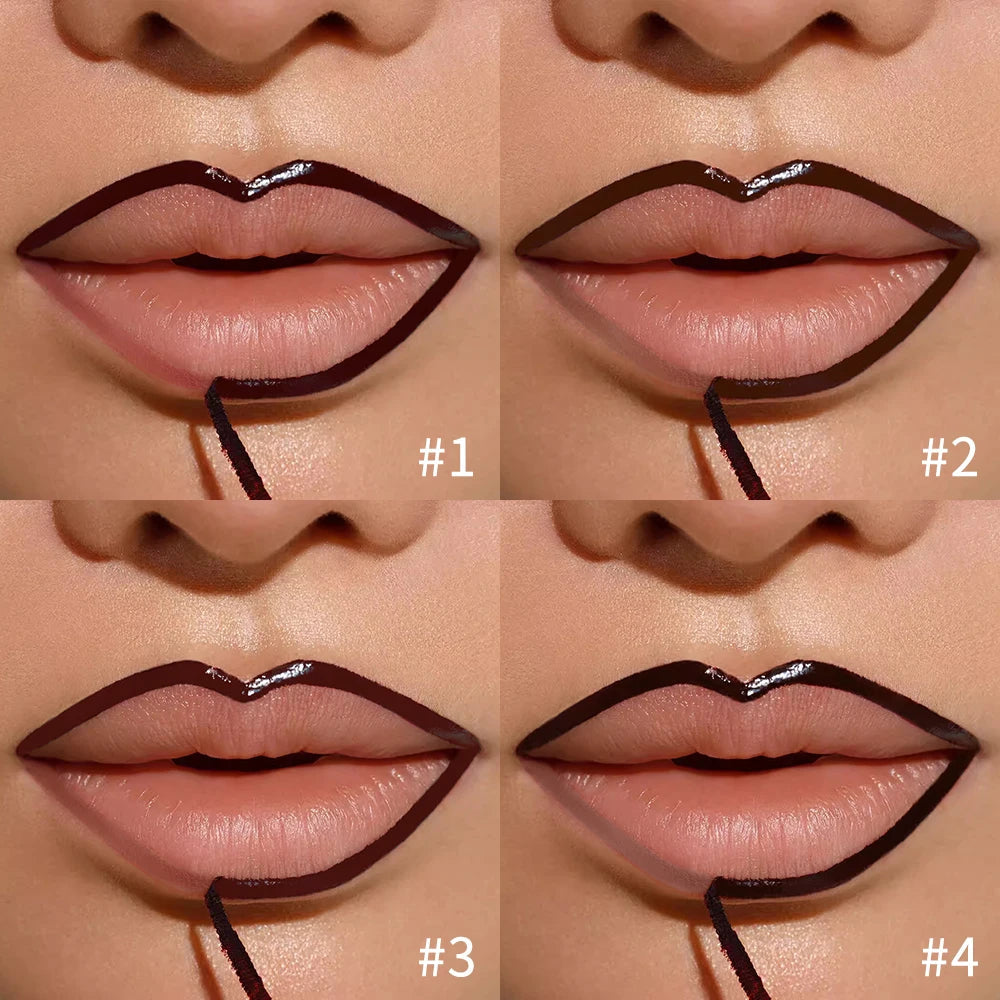Lip Liner Pencil Peel Off Lip Stain Tattoo Long Wearing Matte Waterproof Smudge Proof Transfer Proof Lip Cosmetic For All Day TechVisio