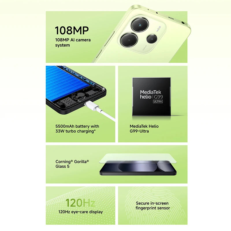 Xiaomi Redmi Note 14 4G NFC – AMOLED 120Hz | 108MP | 5500mAh | HyperOS