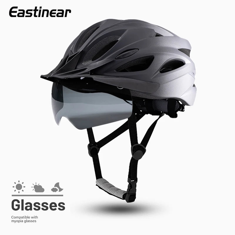 Eastinear 2025 New 4-in-1 Bicycle Helmet Super Light 18 Holes Breathable Men and Women's Outdoor Sports Cycling Equipment TechVisio