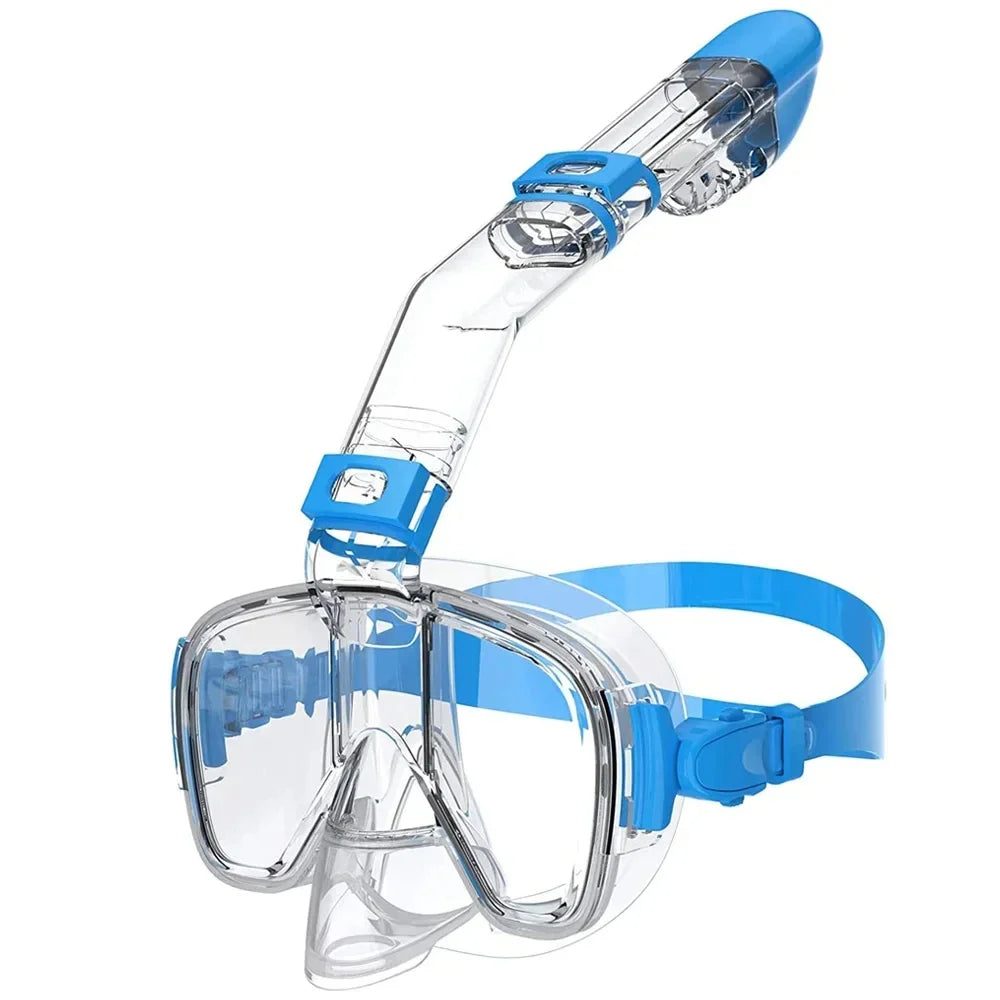 Underwater Snorkeling Half face Face Children Swimming Mask Set Scuba Diving Respirator Masks Anti Fog Safe Breathing for Adult TechVisio