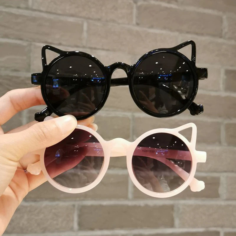 Girls Boys Cute Animal Cartoon Ears Sunglasses Outdoor Sun Protection Children Lovely Vintage Sunglasses Protection Classic Kids TechVisio