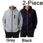 Men's Full Zip Hoodie Jacket Hooded Plain Pocket Sports Outdoor Daily Sports Hot Stamping Designer Basic Casual Sweatshirts TechVisio