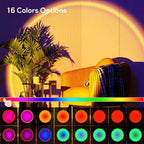 Lampe Projection Coucher de Soleil LED 16 Couleurs – 4 Modes, Télécommande TechVisio