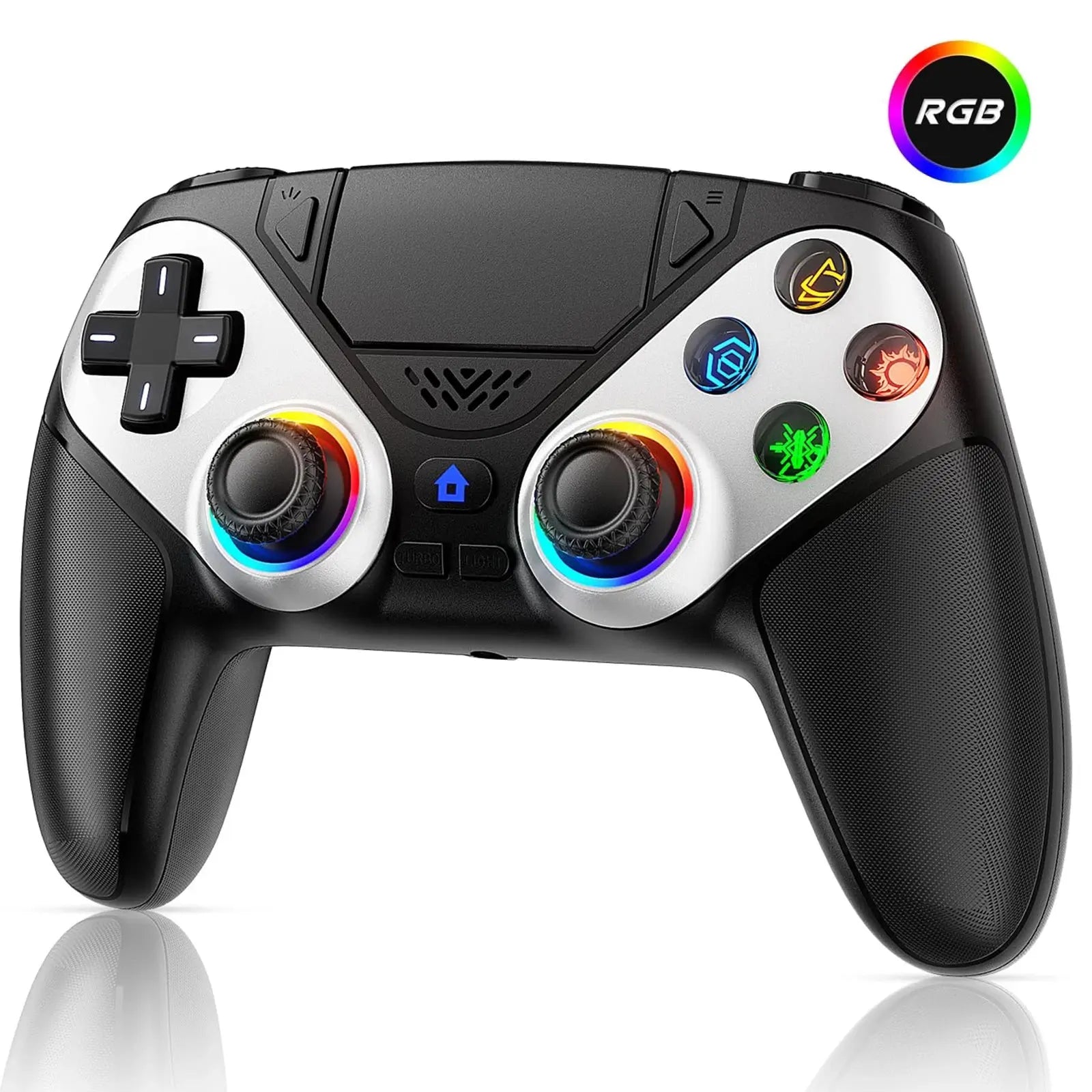 Manette PS5/PC Sans Fil RGB Gamromb – Gyroscope 6 Axes, Anti-Drift, Turbo, Macro TechVisio