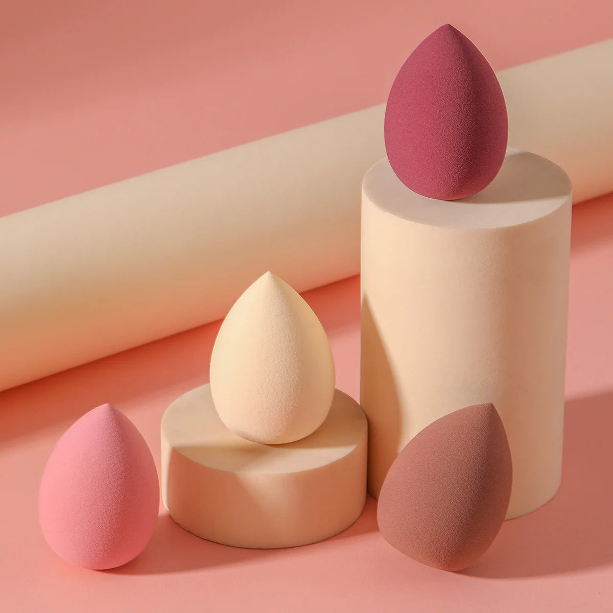 Lot 4 Éponges Maquillage Beauty Blender – 5 Couleurs