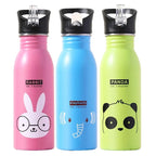 500ML Stainless Steel Water Bottle with Straw Kawaii Water Bottle Children's Sport Bottle Leak Proof Durable Kettle Eco-Friendly TechVisio