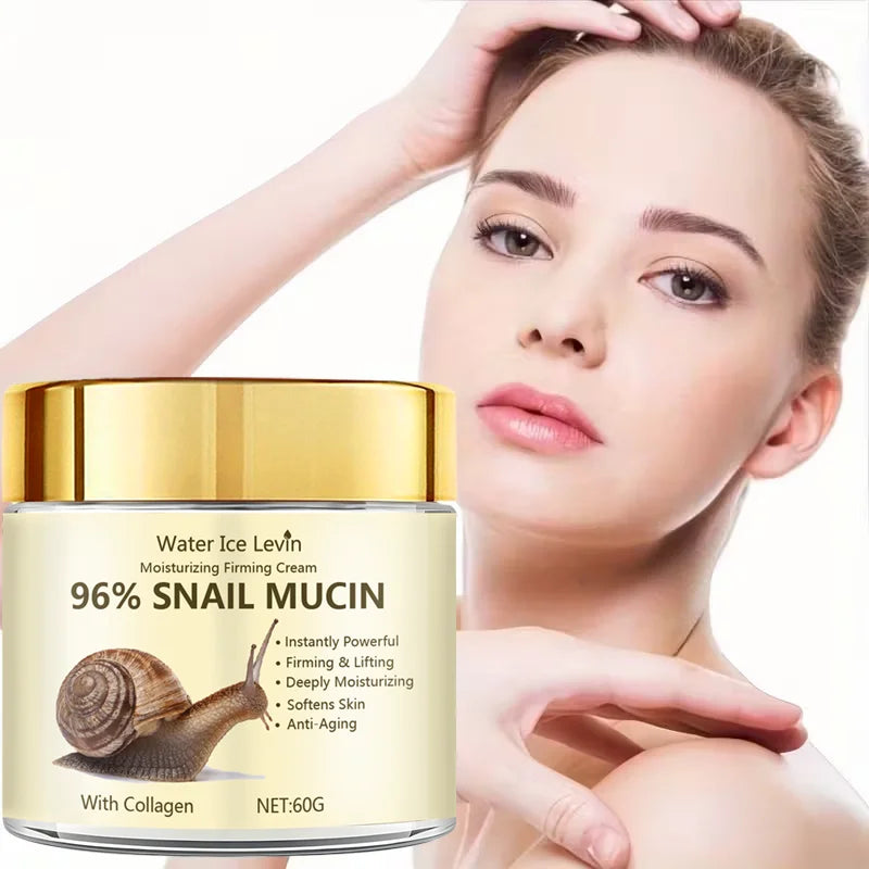 Crème Visage 96% Mucine Escargot Collagène Raffermissante CPNP 60g – Unisexe TechVisio