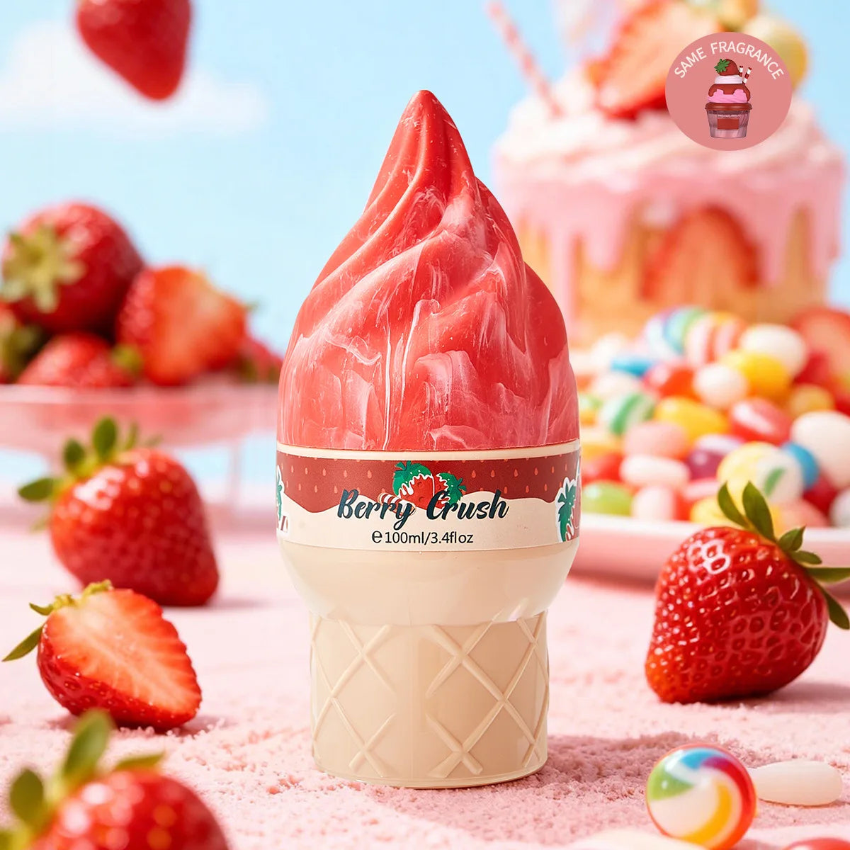 Gourmet Dessert Perfume Spray,Chocolate Cookie/Cotton Candy/Caramel Popcorn Fragrance Mist,Sweet Women Strawberry Vanilla Scent TechVisio