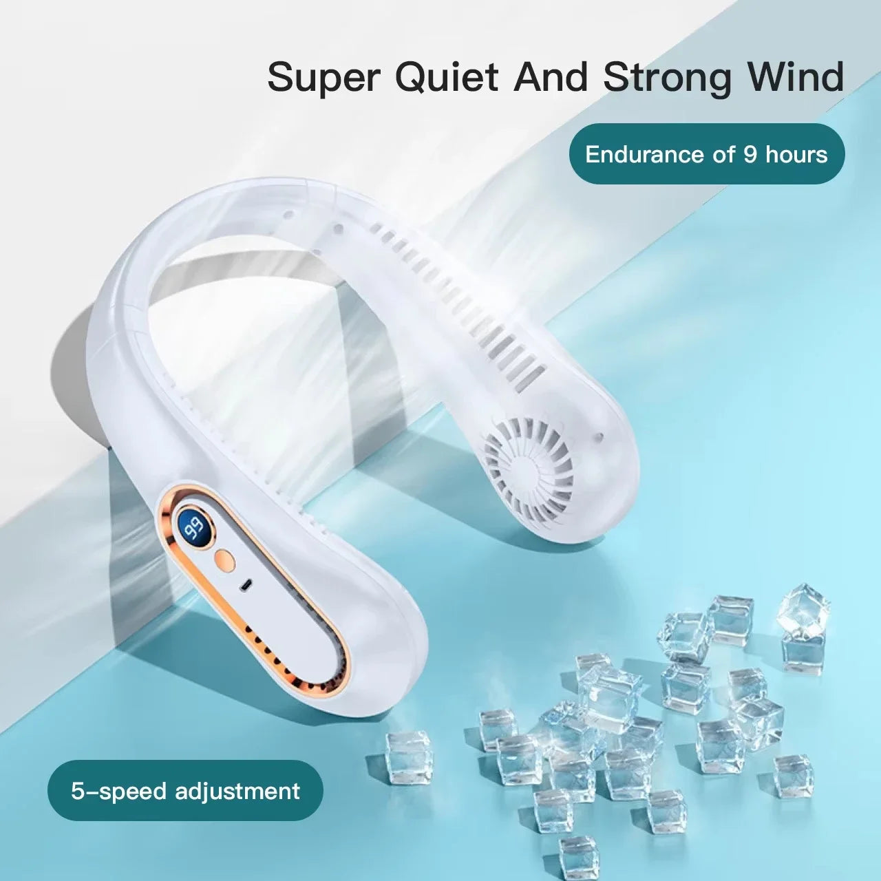 Ventilateur Tour de Cou Sans Lame Lenovo USB – 6 Vitesses TechVisio