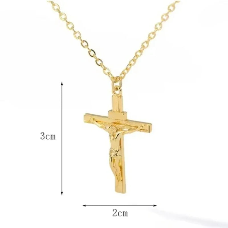 Collier Croix Plaqué Or 18K – Symbole de Foi • 7,99€ • Homme & Femme