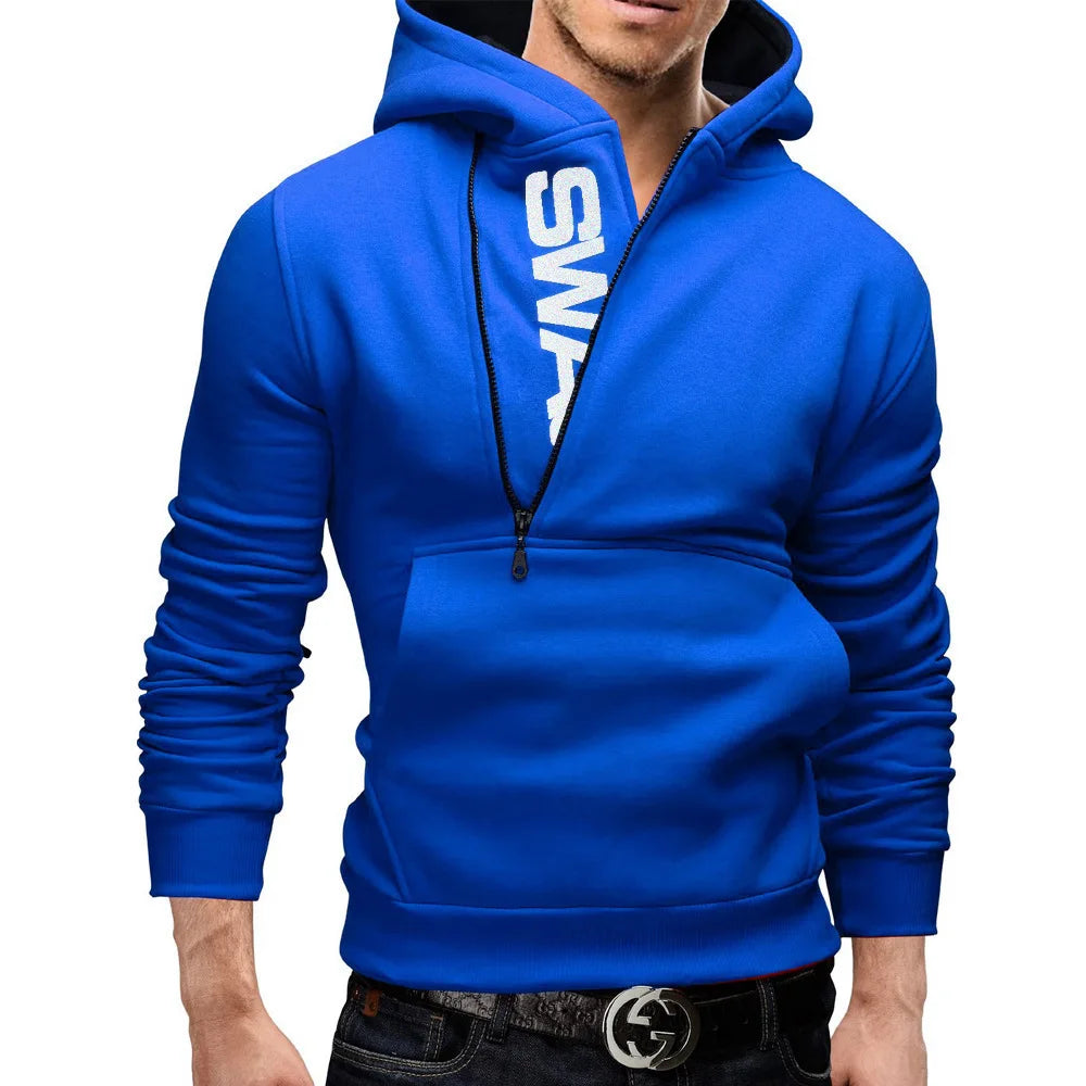 Men's Full Zip Hoodie Jacket Hooded Plain Pocket Sports Outdoor Daily Sports Hot Stamping Designer Basic Casual Sweatshirts TechVisio