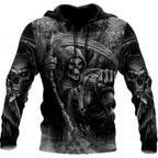 Vintage Skull 3D Print Hoodie Men/Women Casual Fashion Hoodies 2026 Pullover Sweatshirts Oversized Unisex Men Coat TechVisio