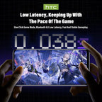 HTC NE70 – Écouteurs TWS Cyberpunk | BT 6.0 | Écran Tactile | 60h | Gaming TechVisio