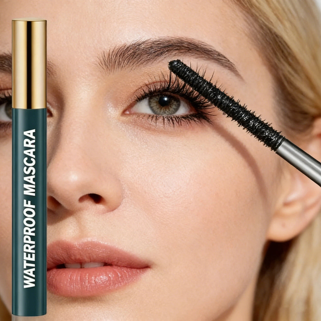 4D Mascara, Black, Waterproof, Ultra-Long, Volumizing, Long-Lasting Smudge-Proof, Perfect Festivals and Special Occasions TechVisio