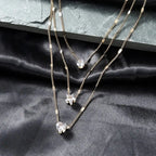 Collier Pendentif Zircon Cœur – Multicouche Choker Tendance Femme DAIPAN