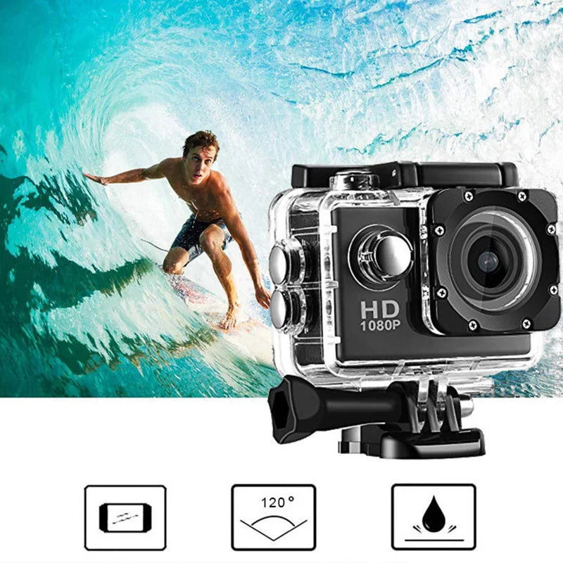 Underwater Waterproof Sports Camera Multifunctional Outdoor Riding Sports DV Skiing Diving Action Camera Video Camera For Helmet TechVisio