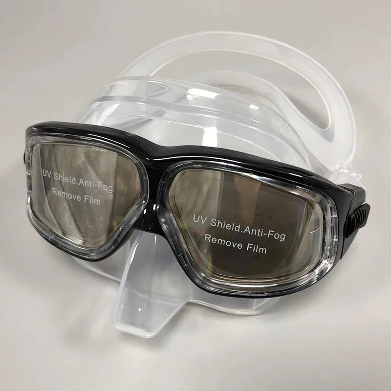 Diving mask Free diving surface mirror high definition  lens snorkeling mask equipment TechVisio