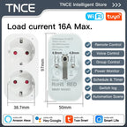 Prise Connectée WiFi Double TNCE – 16A | Alexa Google Home | Tuya TechVisio