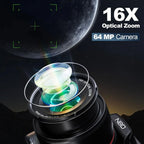 Appareil Photo NBD S210 – 5K | 64MP | Zoom 16x | Waterproof | Wi-Fi TechVisio
