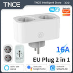 Prise Connectée WiFi Double TNCE – 16A | Alexa Google Home | Tuya TechVisio