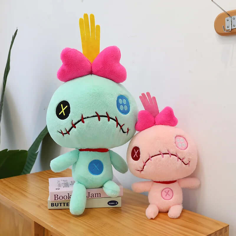 25cm Kawaii Disney Scrump Green Pink Plush Toy Soft Stuffed Cartoon Pillow Plushies Doll Boy Girl Room Decoration Birthday Gifts TechVisio