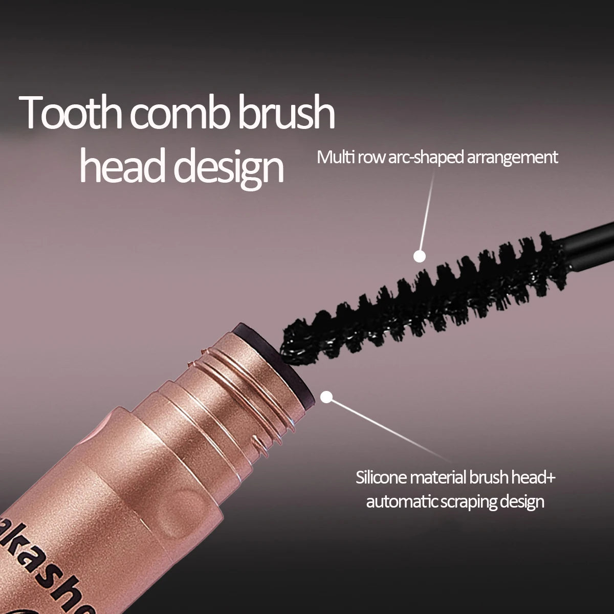 kakashow Silk Fiber Matte Mascara Makeup Ultra-Fine Brush Lengthens Eyelashes Waterproof Fast Dry Black Curling TechVisio