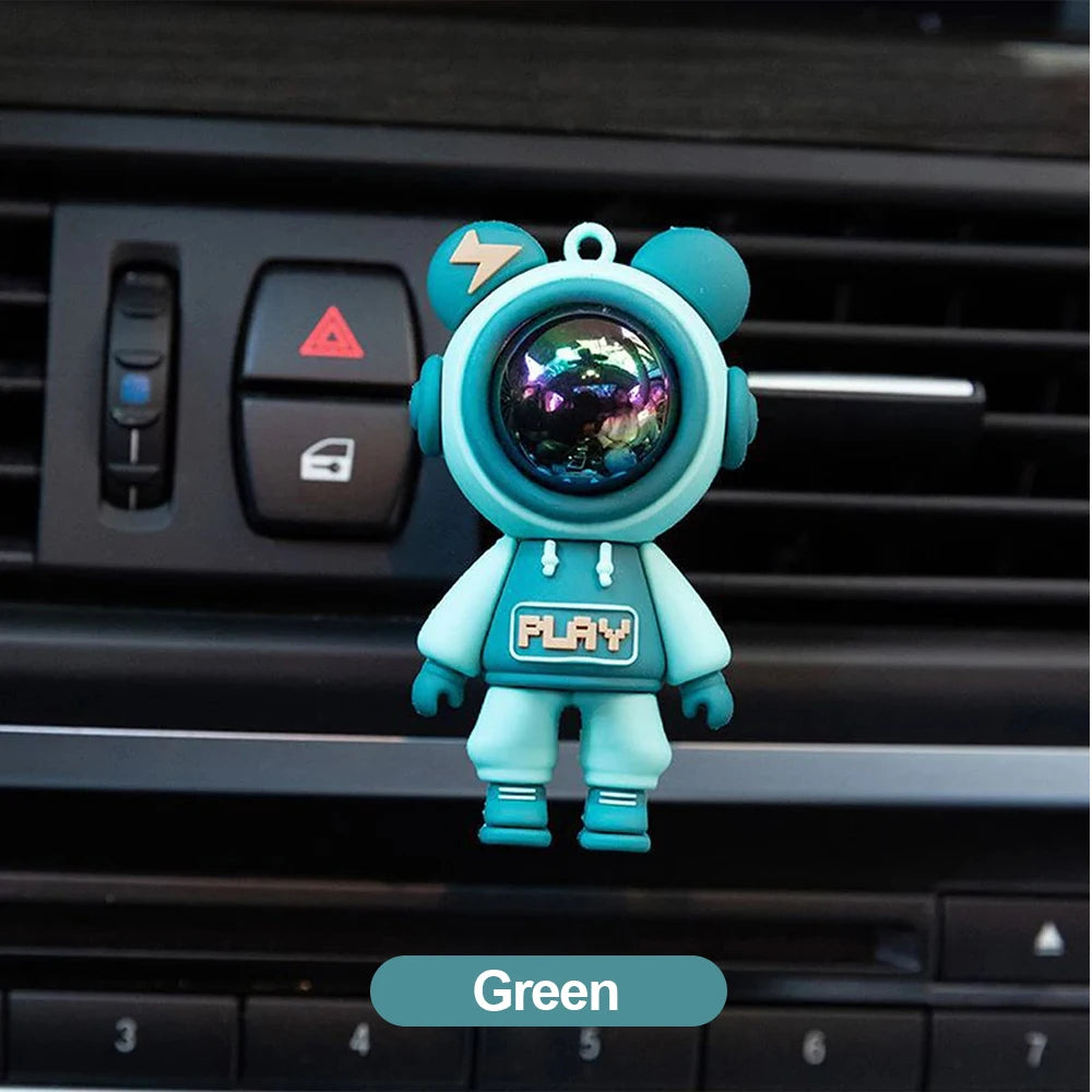 Clip Parfumé Voiture Astronaute – Grille Aération, Aromathérapie, 4 Coloris