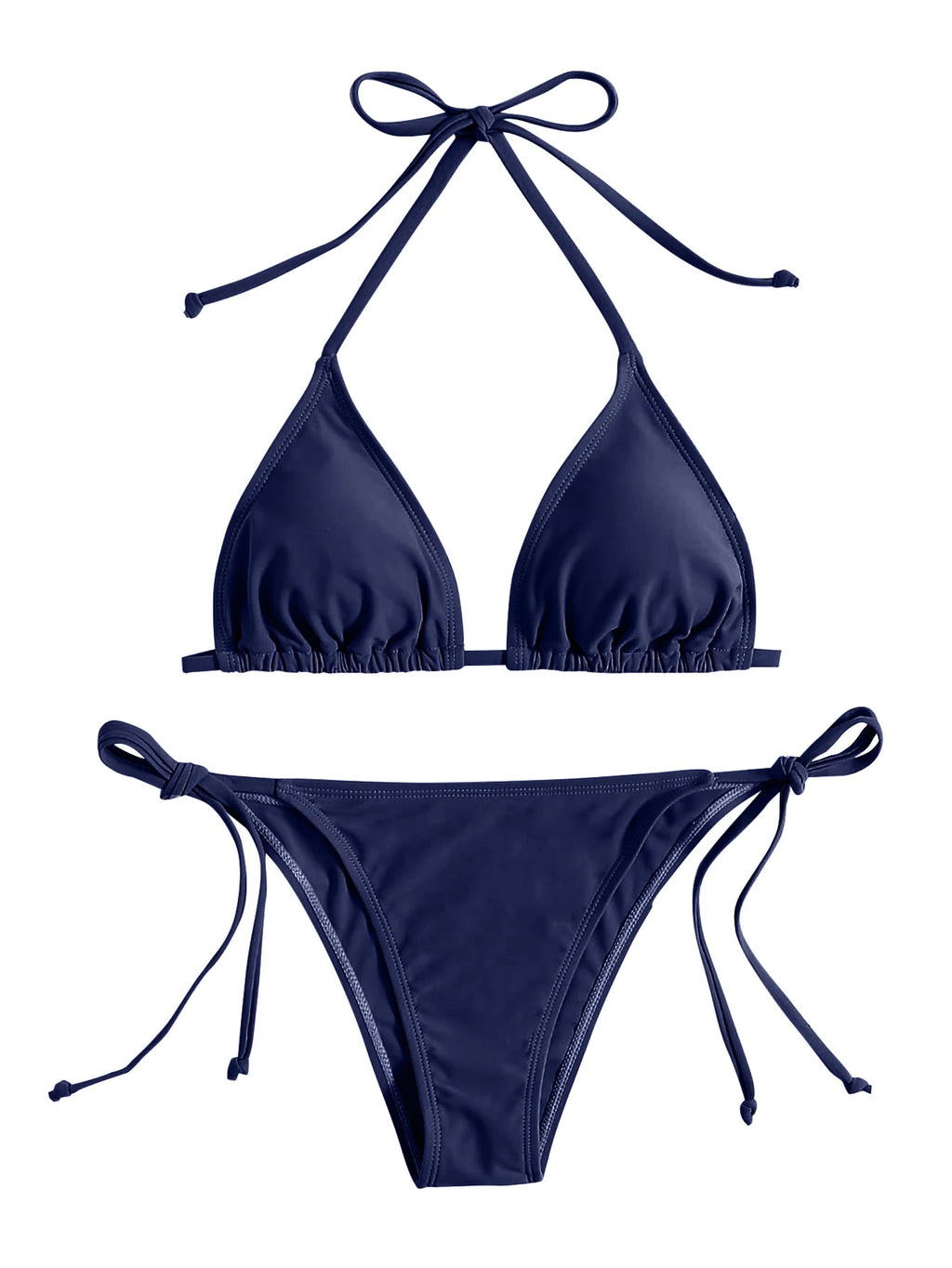Swimwear Thong Bikini Set Sexy New Navy Blue Swimsuits Woman Sexy Bathing Suits Bikinis Triangle Bandage Female Beachwear TechVisio