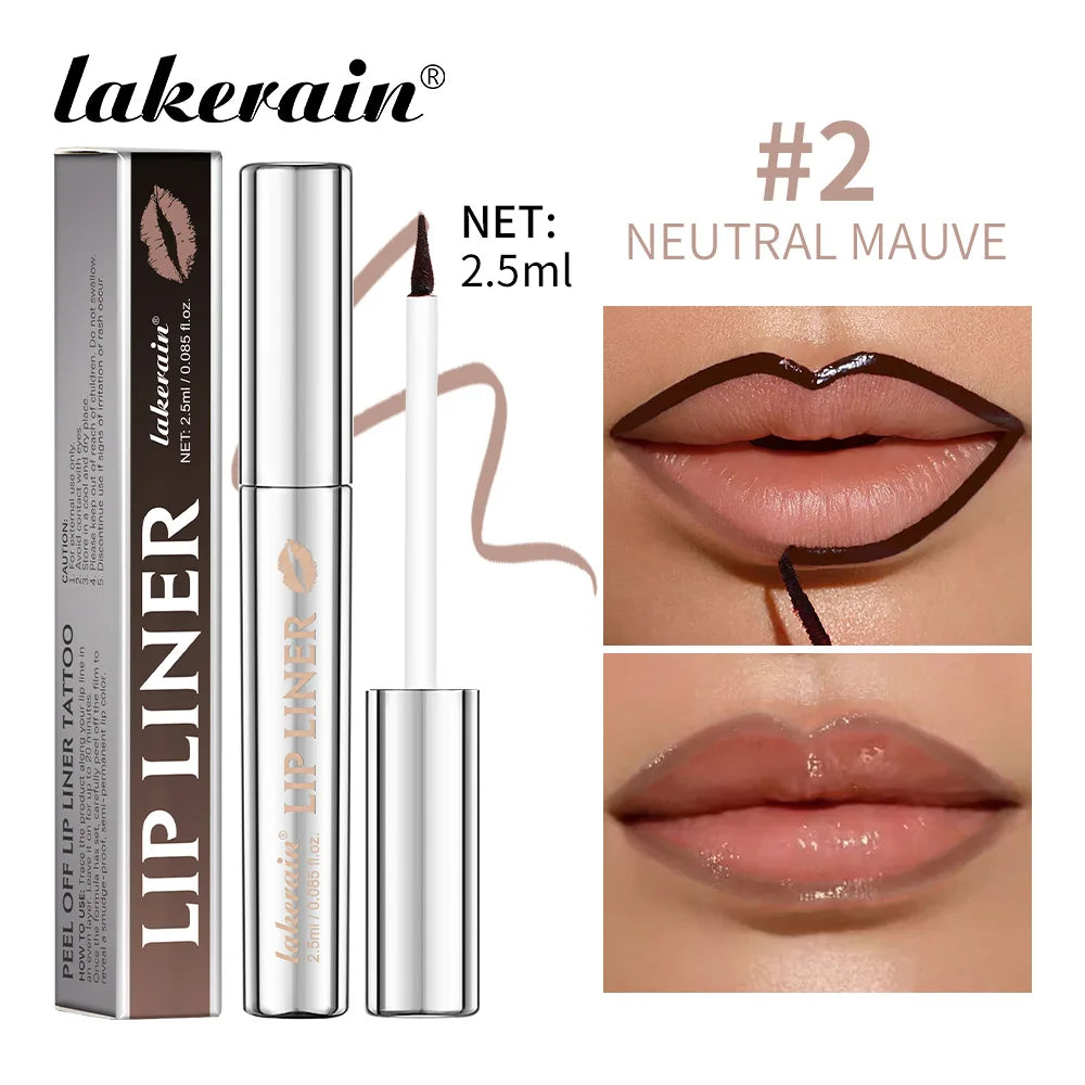 Lip Liner Pencil Peel Off Lip Stain Tattoo Long Wearing Matte Waterproof Smudge Proof Transfer Proof Lip Cosmetic For All Day TechVisio