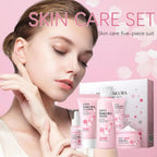 5/3pcs/Set Sakura Skin Care Sets Face Cream Serum Toner Facial Cleanser Sunscreen Eye Cream Gift Box Face Skin Care Set Product TechVisio