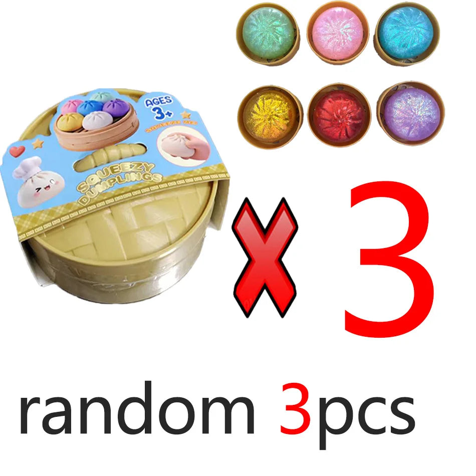 Squishy Anti-Stress Bao Ravioli – Fidget Toy TPR, Slow Rising