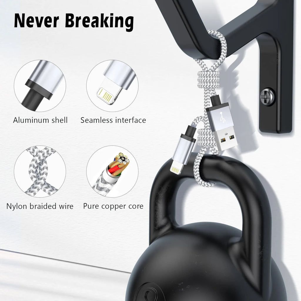 APFEN USB-C-Lightning Kabel – Schnelles Laden | Geflochtenes Nylon | iPhone