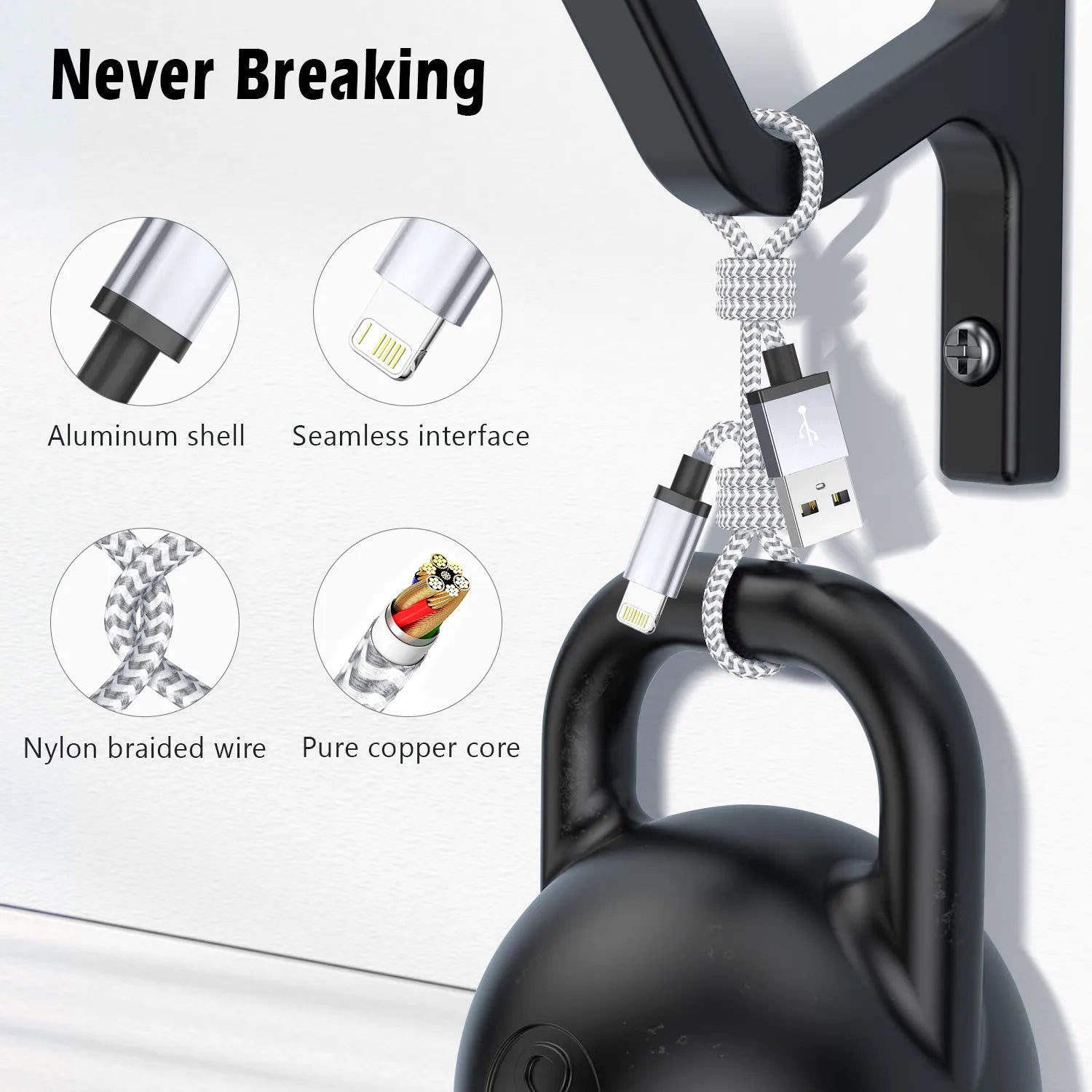APFEN USB-C to Lightning Cable – Fast Charging | Braided Nylon | iPhone