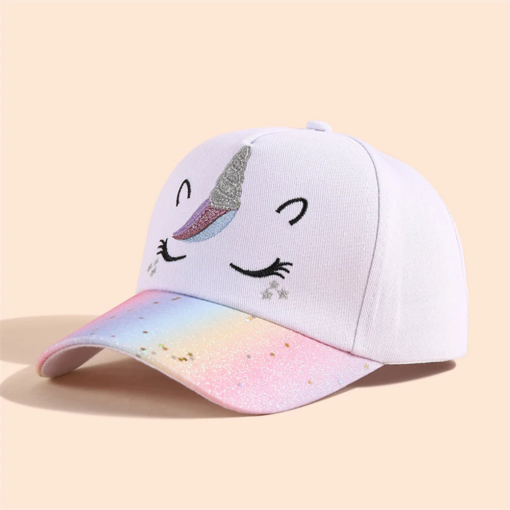 Cartoon Cute Baseball Cap For Girls Baby Sun Hats Casual Hip Hop Snapback Caps Unicorn Sport Travel Hiking Hat For Kids TechVisio