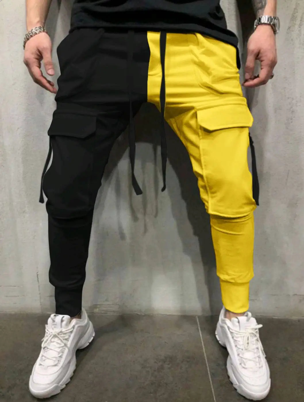 Thin Streetwear Casual Pants Men Ribbons Harem Jogging Pants Male Slim Fit Spring Cargo Pants Multi-Pockets Women Trouser K1299 TechVisio